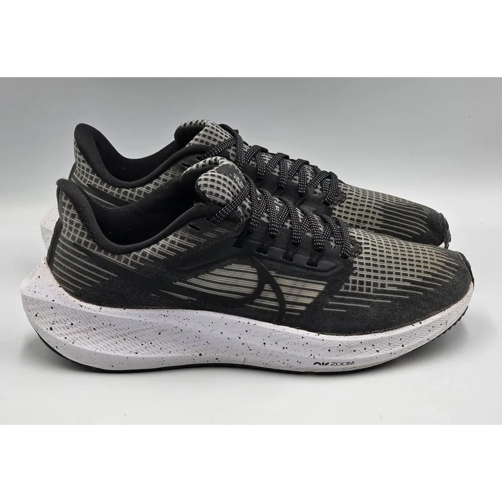 Nike Air Zoom Pegasus 39 Women 8.5 Black Grey Running Shoes DH4072-005 No Insole